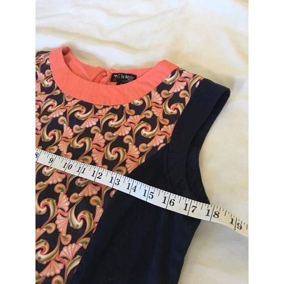 The Webster Miami Dress Womens Size 6 Sleeveless Blue Orange Zipper Back - Picture 9 of 12